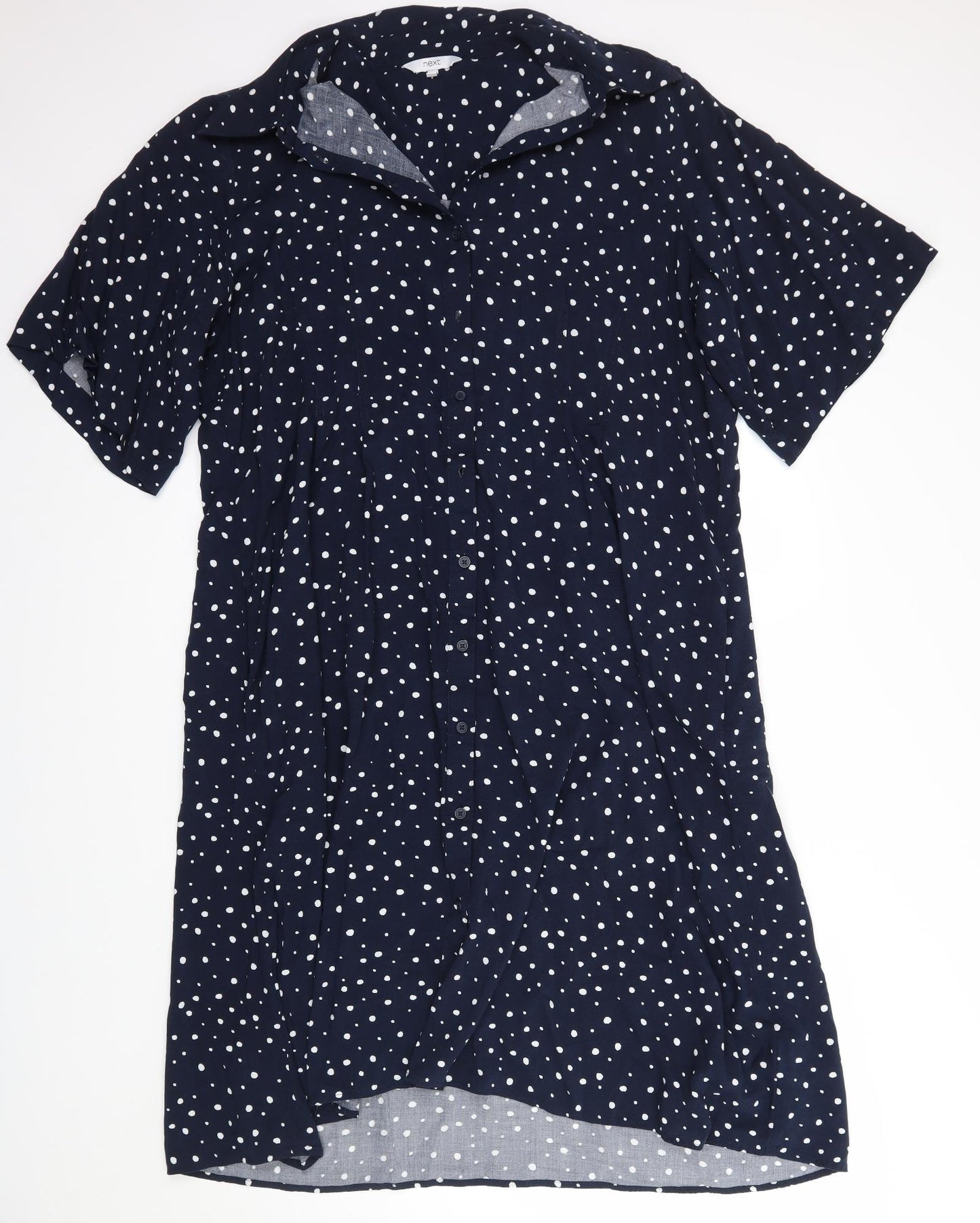 NEXT Womens Blue Polka Dot Rayon A-Line  Size 22