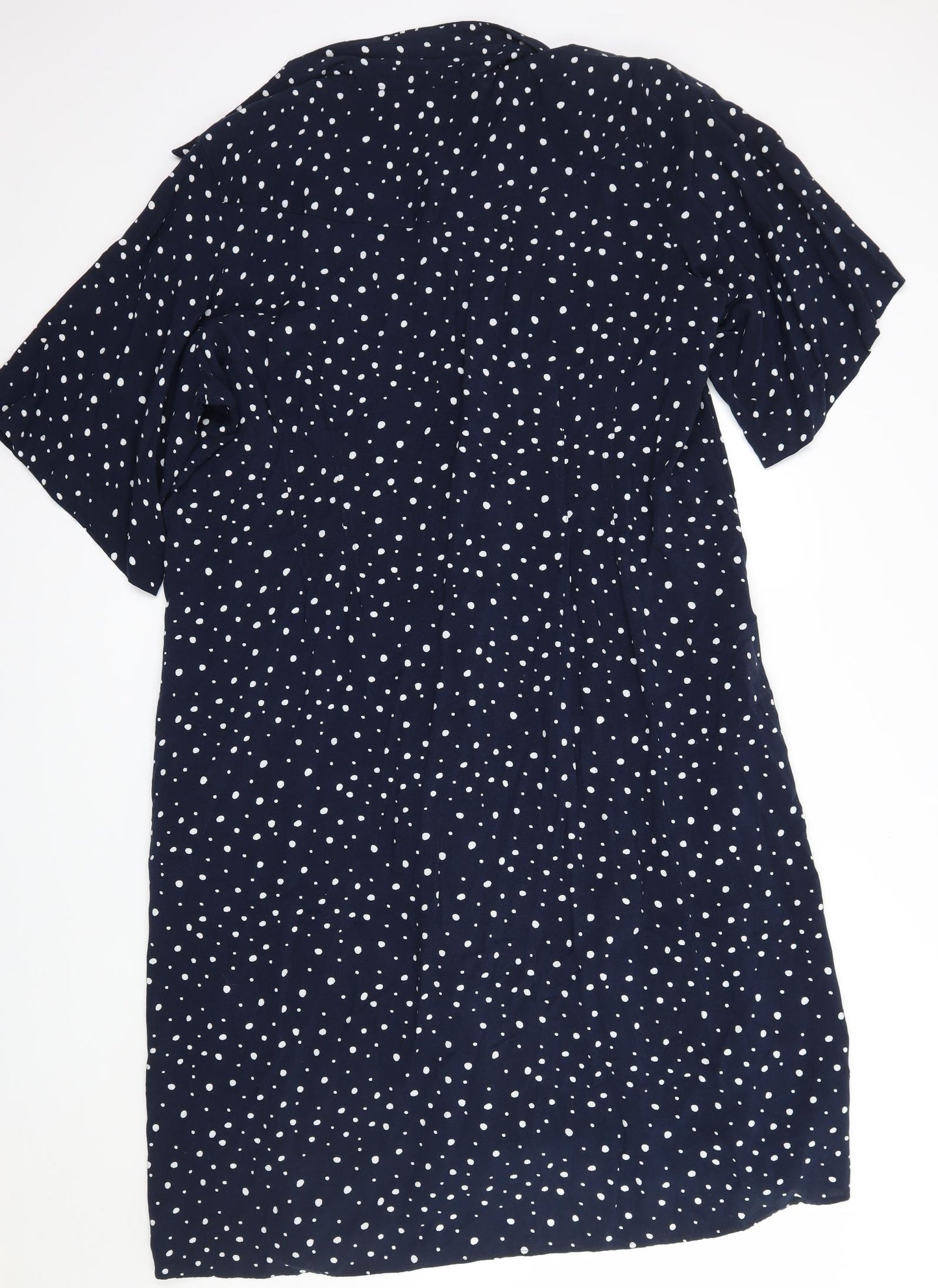 NEXT Womens Blue Polka Dot Rayon A-Line  Size 22