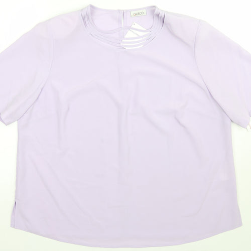 Gelco Womens Purple   Basic Blouse Size 24
