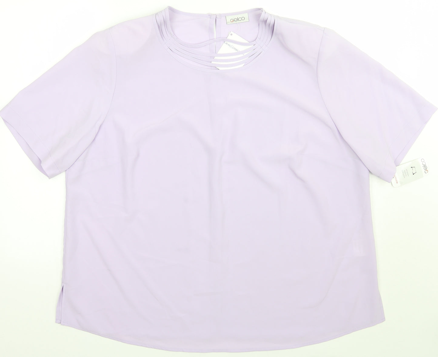 Gelco Womens Purple   Basic Blouse Size 24