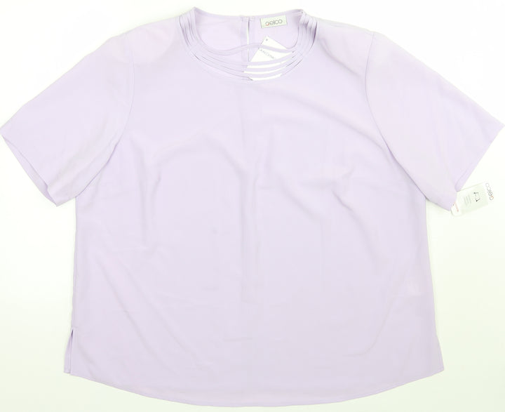 Gelco Womens Purple   Basic Blouse Size 24
