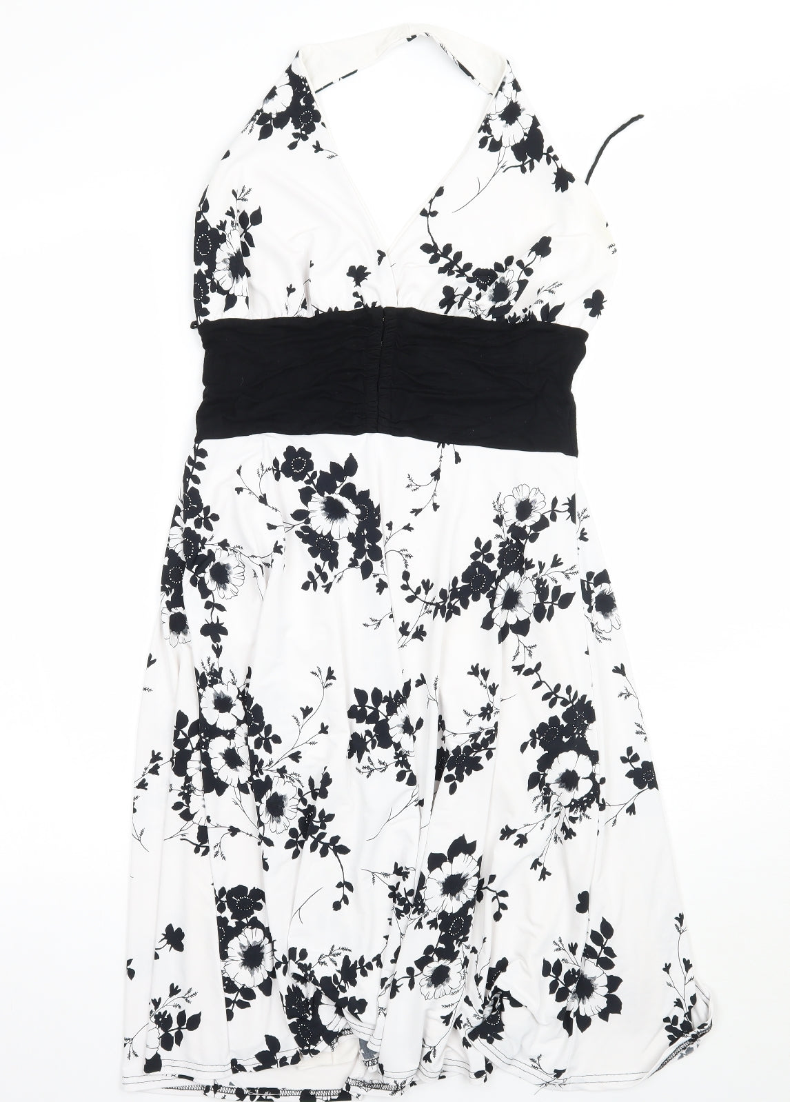 West one Womens White Floral  A-Line  Size 14