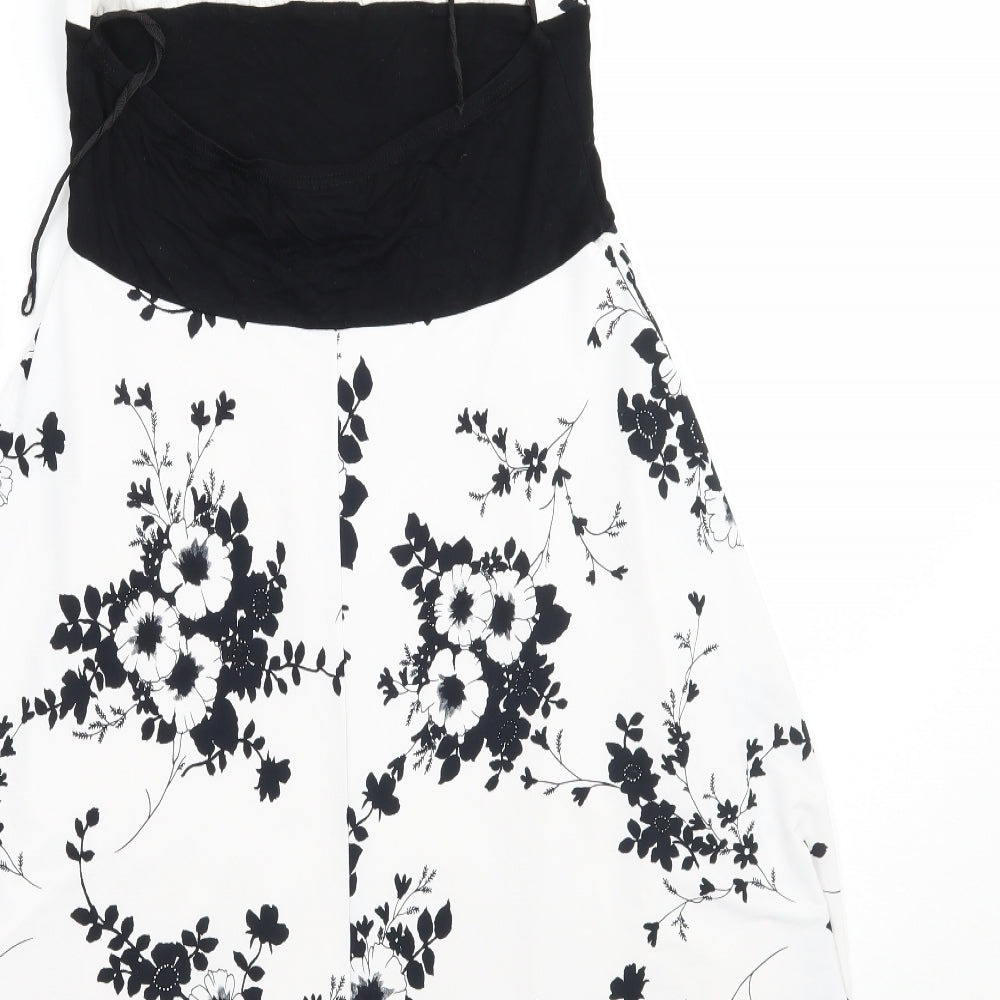 West one Womens White Floral  A-Line  Size 14