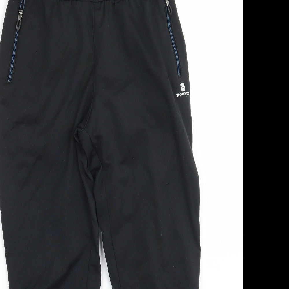 DECATHLON Boys Black   Sweatpants Trousers Size 6-7 Years