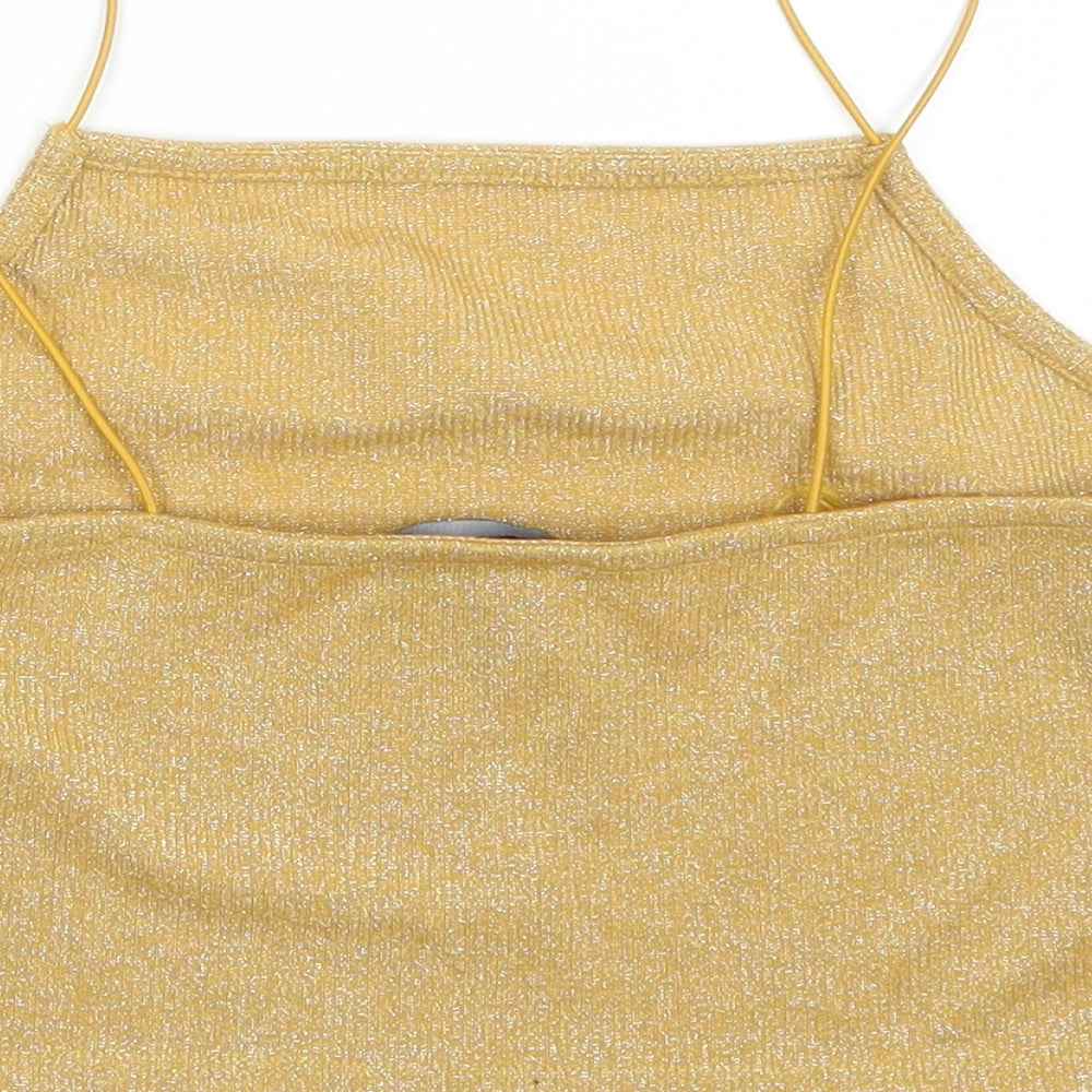 Newlook Womens Yellow   Cropped Tank Size 10