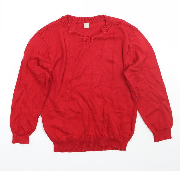 TU Girls Red  Rayon Pullover Jumper Size 9 Years