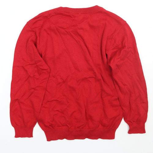 TU Girls Red  Rayon Pullover Jumper Size 9 Years
