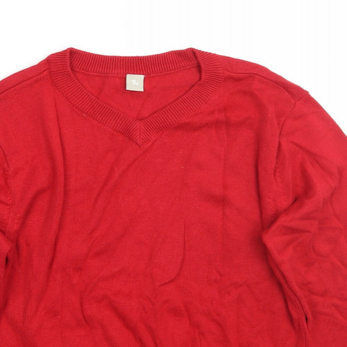 TU Girls Red  Rayon Pullover Jumper Size 9 Years