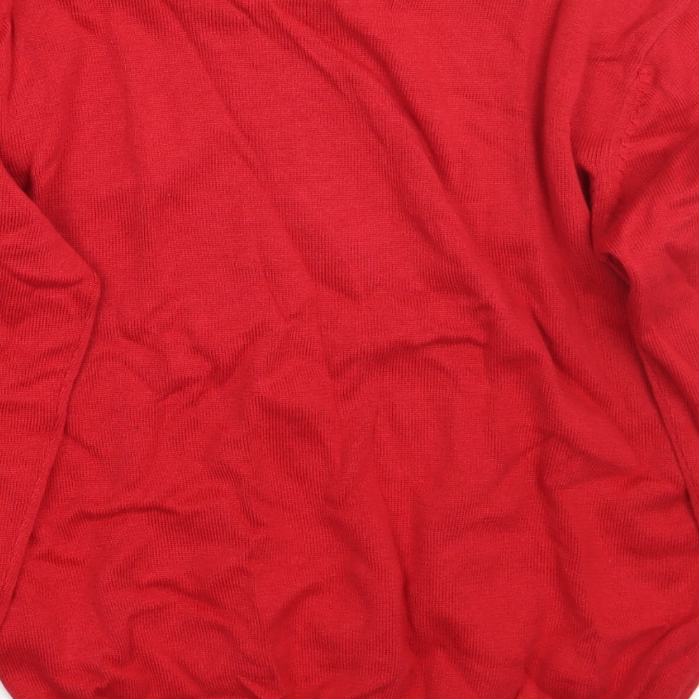 TU Girls Red  Rayon Pullover Jumper Size 9 Years