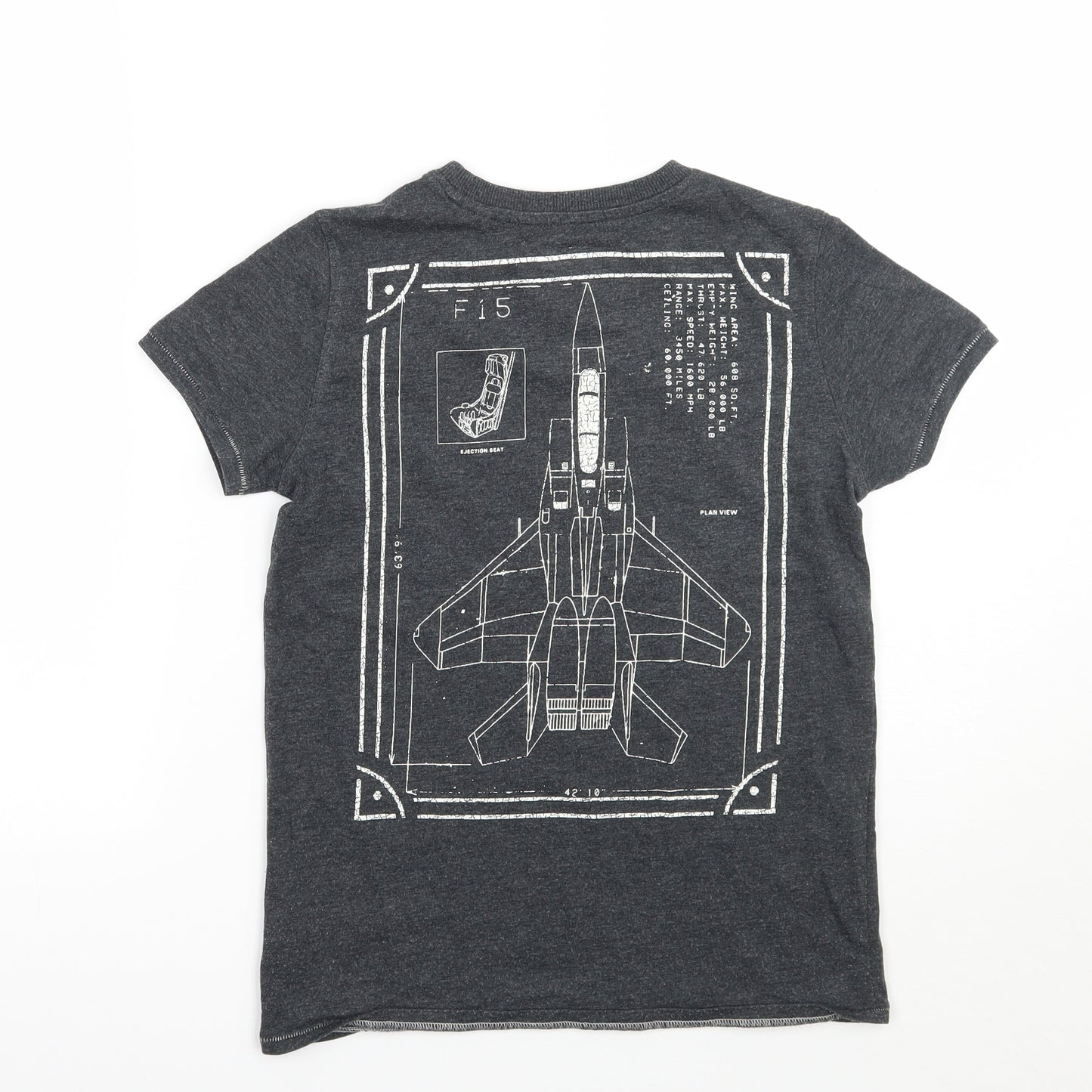 NEXT Boys Grey   Basic T-Shirt Size 8 Years