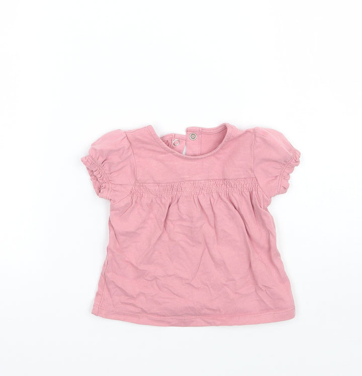 TU Girls Pink Basic T-Shirt Size 3-6 Months