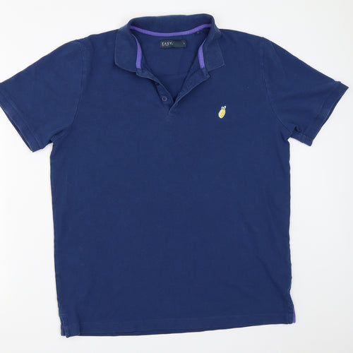 Easy Mens Blue    Polo Size L