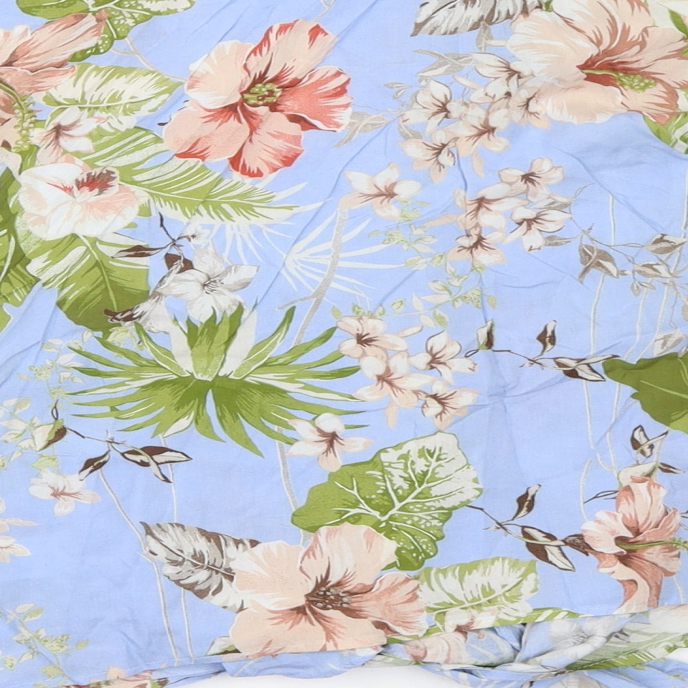 Primark Womens Blue Floral  Basic Button-Up Size 18