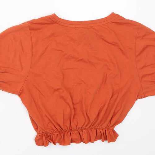 Primark Womens Orange   Cropped T-Shirt Size XS