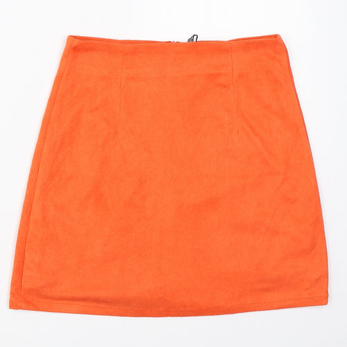 PRETTYLITTLETHING Womens Orange   Mini Skirt Size 6