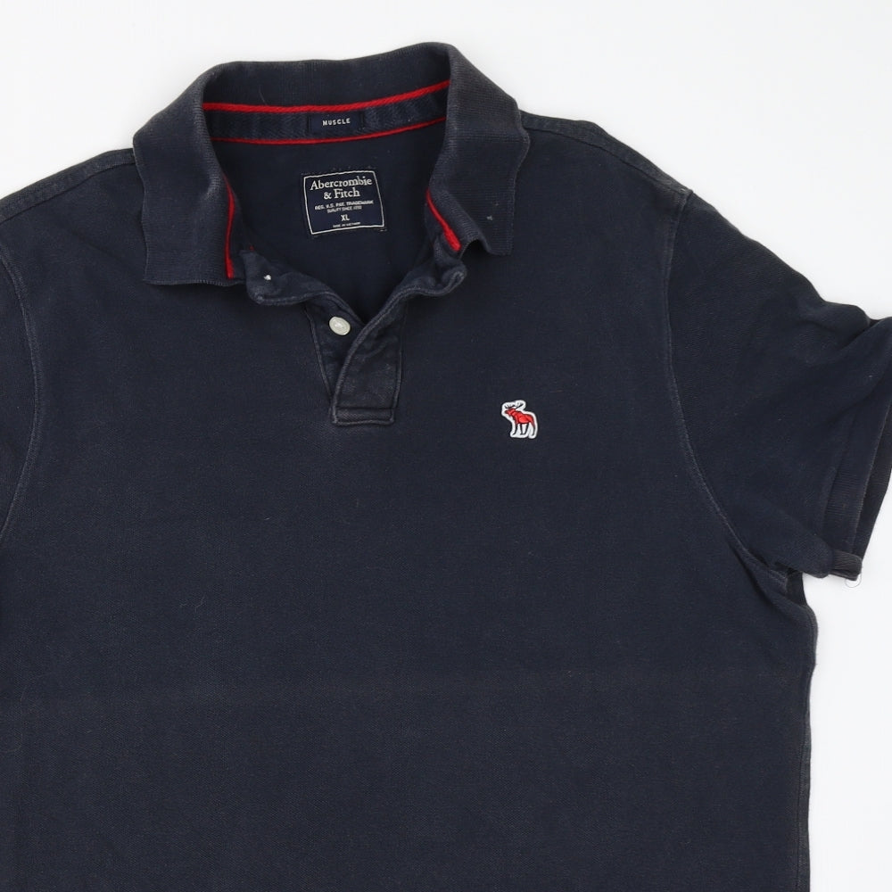 Abercrombie & Fitch Mens Blue    Polo Size XL