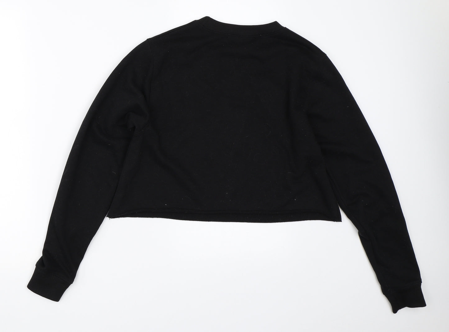 Daisy Street Womens Black   Pullover Sweatshirt Size 8