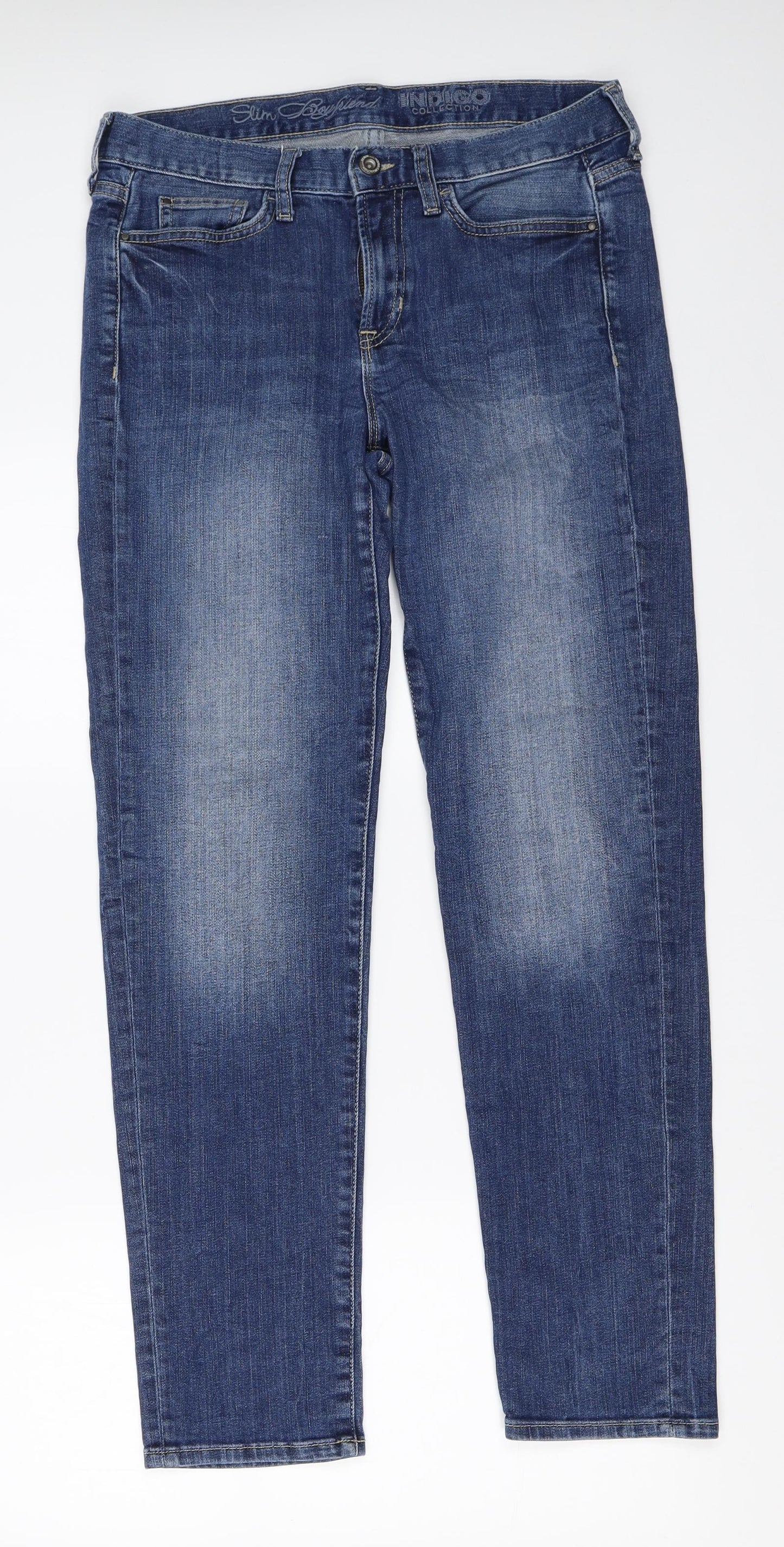 Marks and Spencer Womens Blue  Denim Straight Jeans Size 10 L29 in