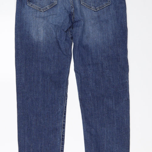 Marks and Spencer Womens Blue  Denim Straight Jeans Size 10 L29 in