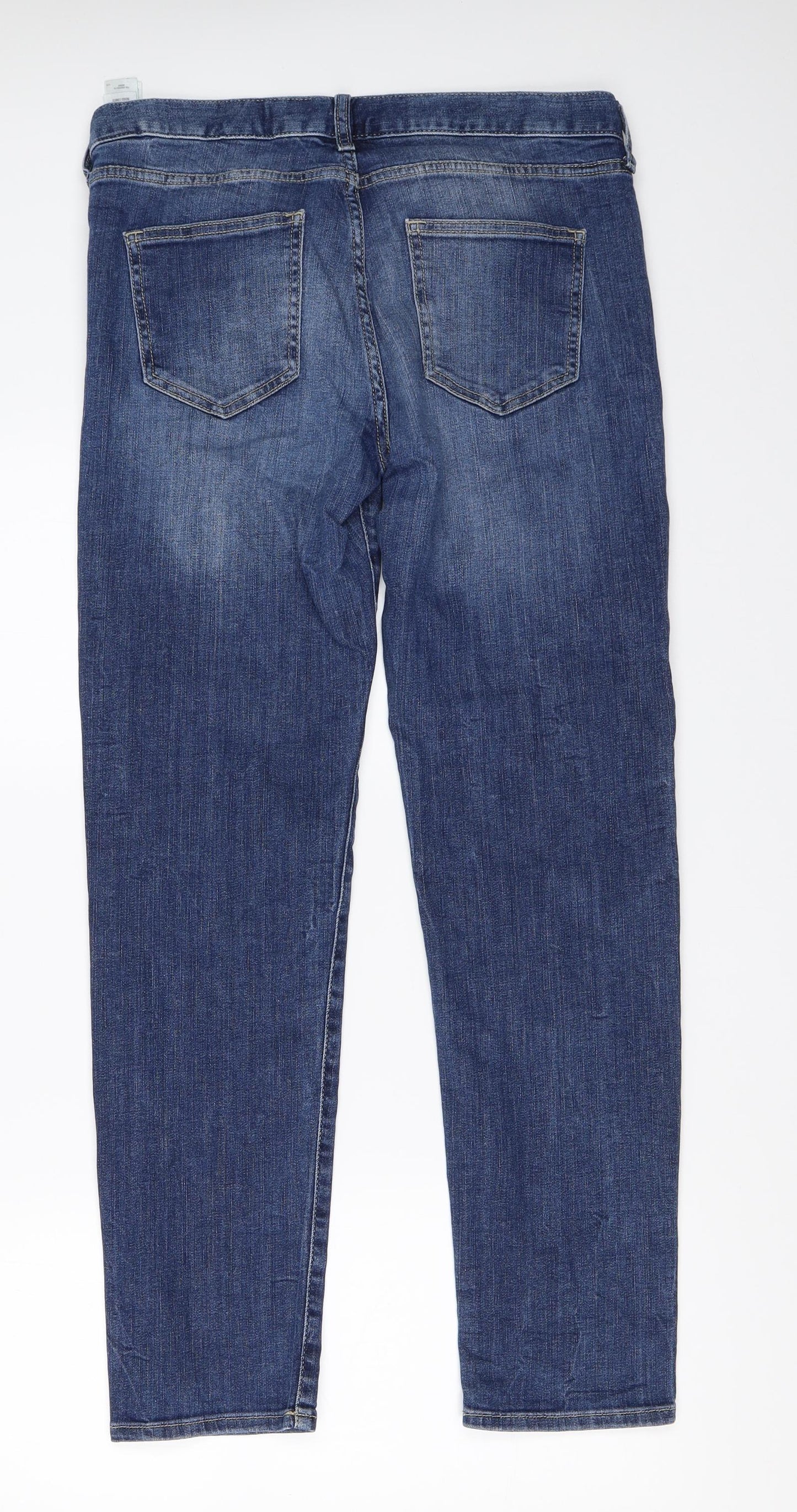 Marks and Spencer Womens Blue  Denim Straight Jeans Size 10 L29 in