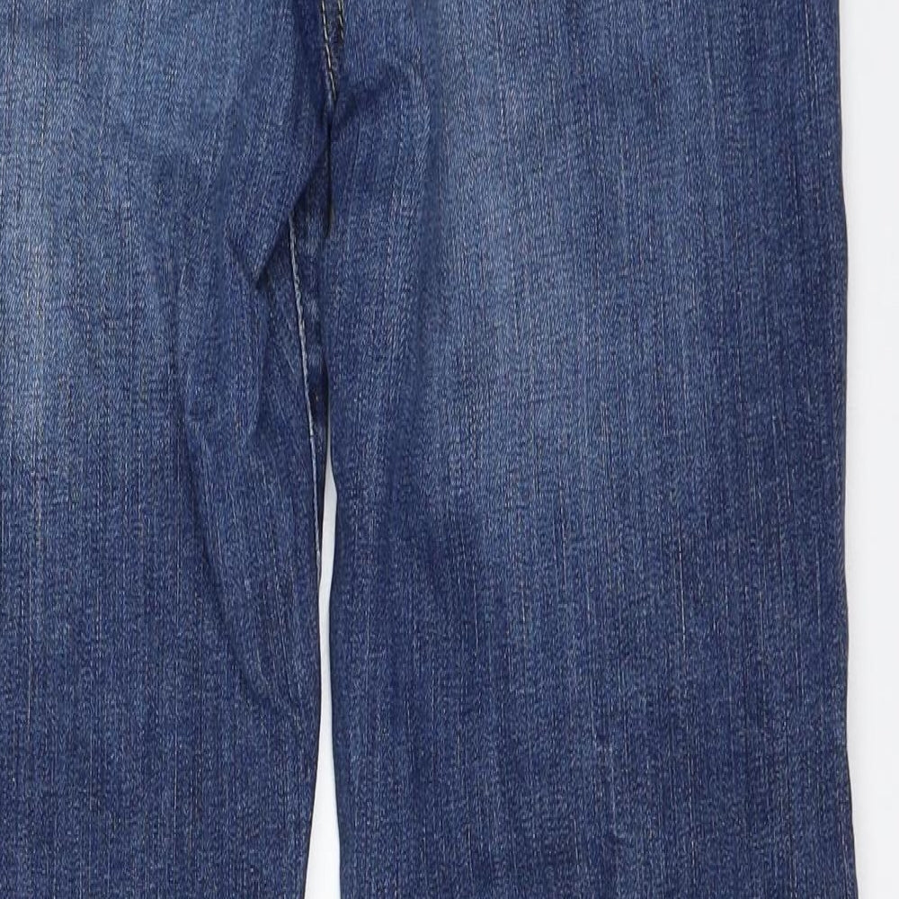 Marks and Spencer Womens Blue  Denim Straight Jeans Size 10 L29 in