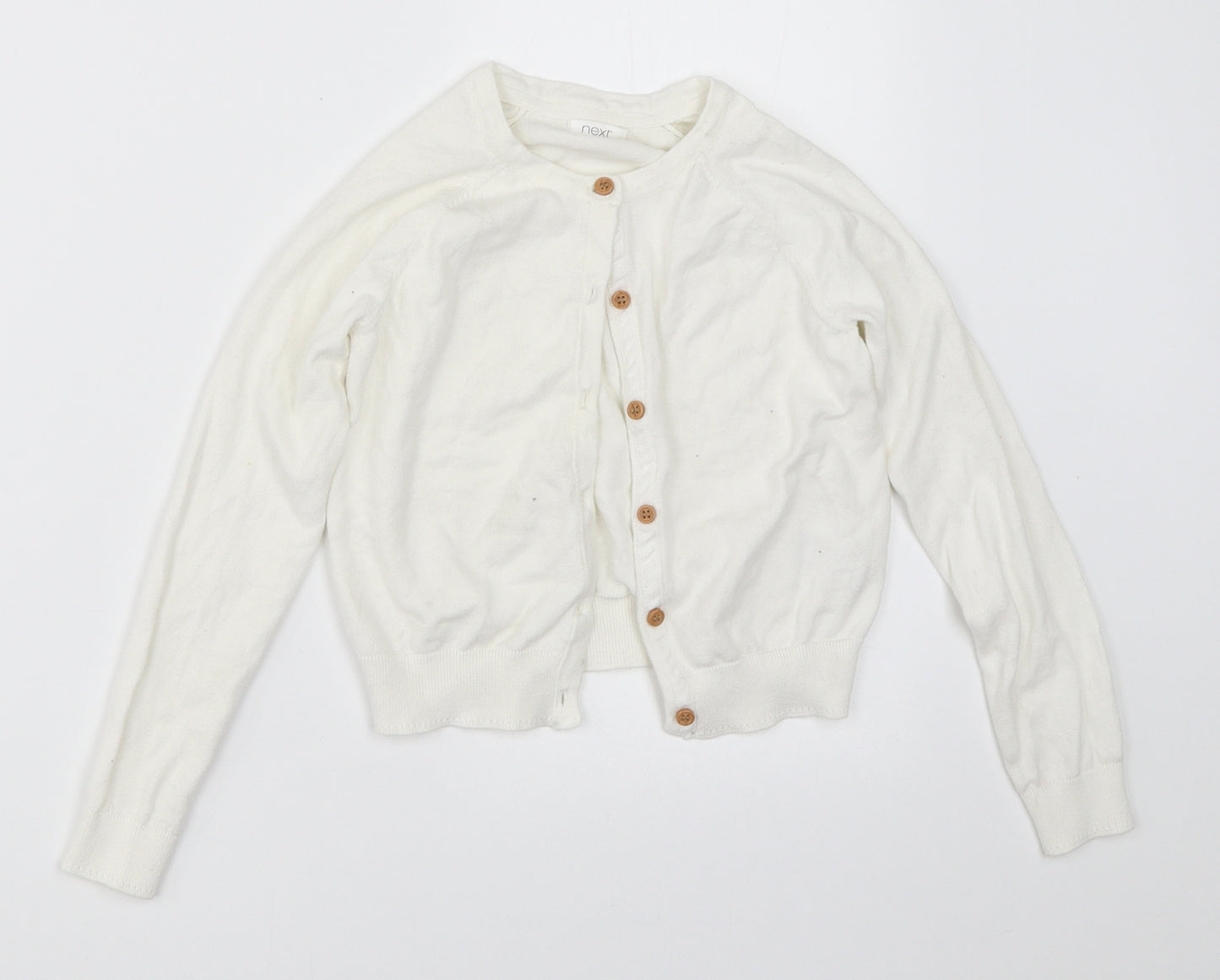 NEXT Girls White   Cardigan Jumper Size 6 Years