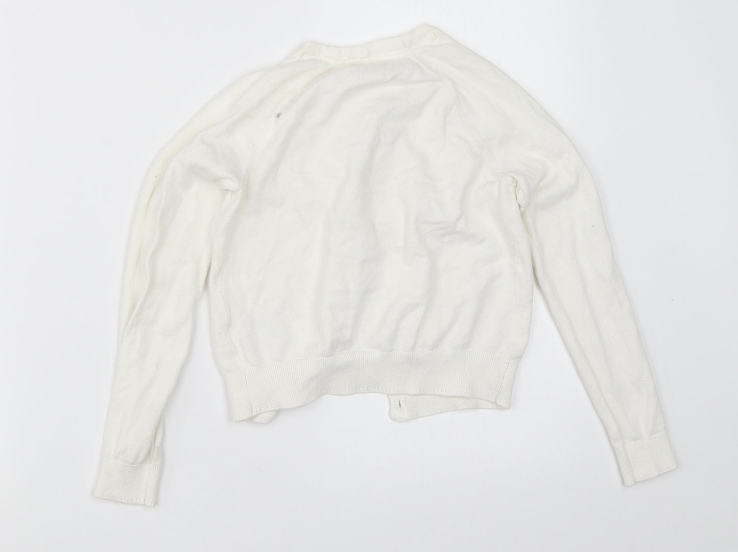 NEXT Girls White   Cardigan Jumper Size 6 Years