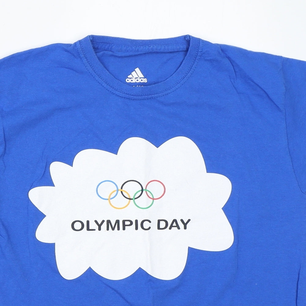 adidas Boys Blue   Basic T-Shirt Size 11-12 Years  - olympics team gb