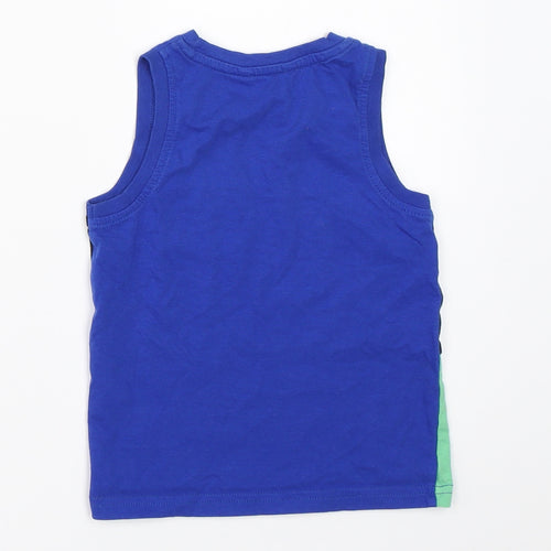 George Boys Blue Colourblock  Basic Tank Size 2-3 Years
