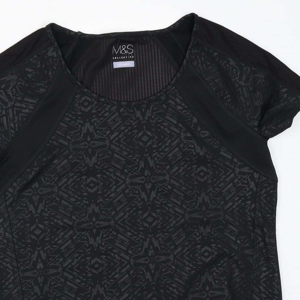 Marks and Spencer Womens Black   Basic T-Shirt Size 12