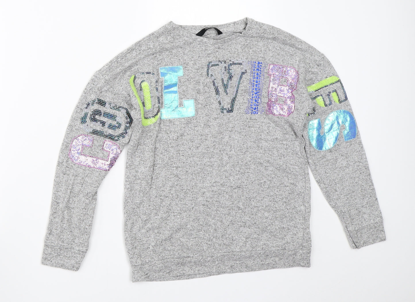 George Girls Grey   Pullover Sweatshirt Size 8-9 Years