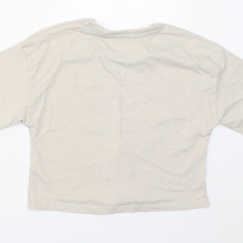 George Girls Beige   Basic T-Shirt Size 7-8 Years