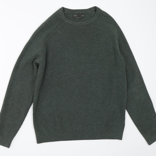 Marks and Spencer Mens Green   Pullover Jumper Size M
