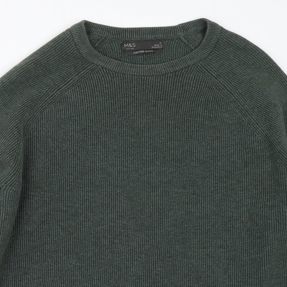 Marks and Spencer Mens Green   Pullover Jumper Size M