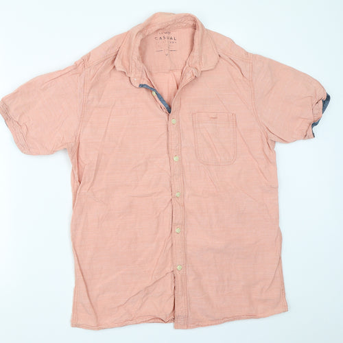 George Mens Pink    Button-Up Size M