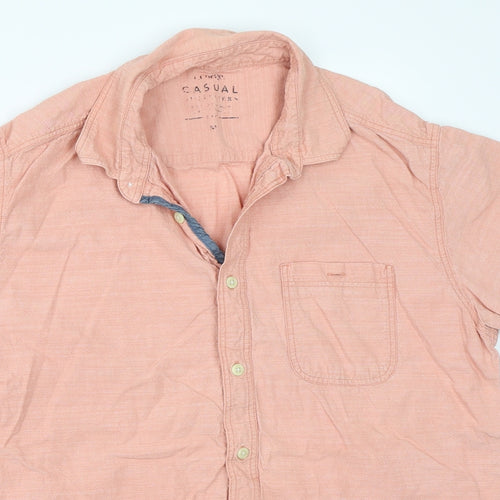 George Mens Pink    Button-Up Size M