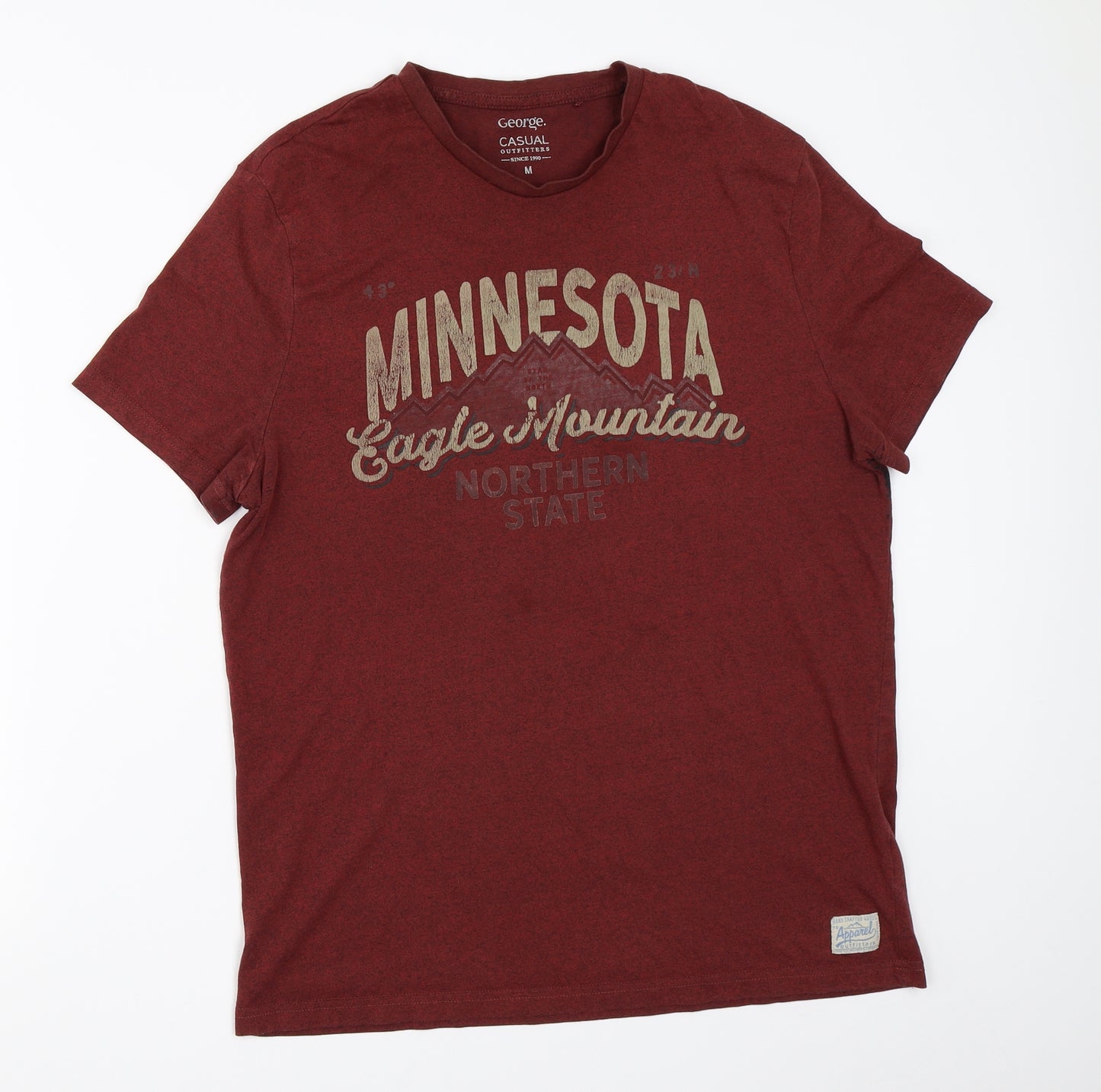 George Mens Red    T-Shirt Size M