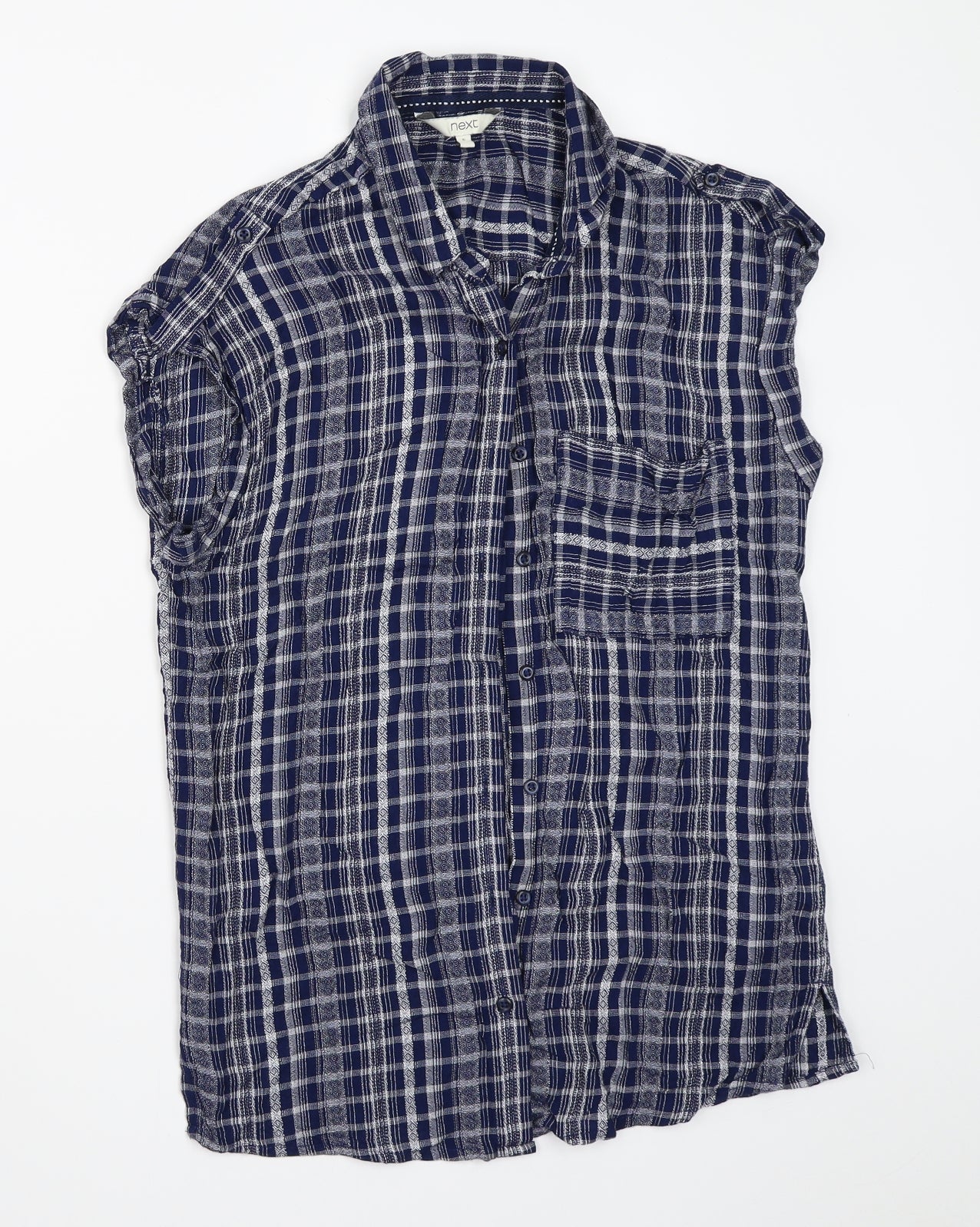 NEXT Womens Blue   Basic Button-Up Size 6