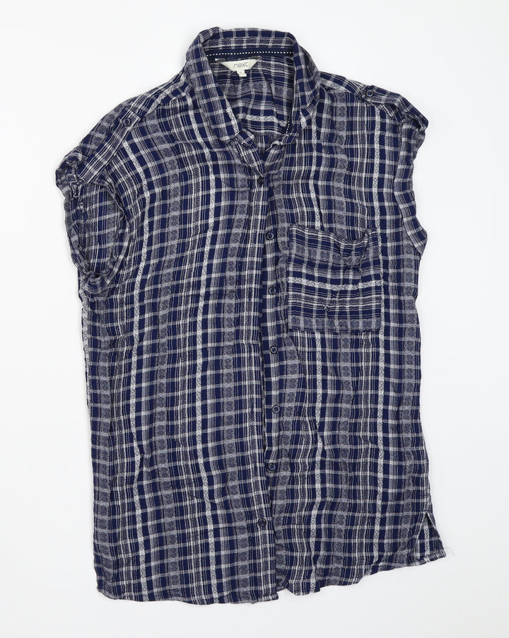 NEXT Womens Blue   Basic Button-Up Size 6