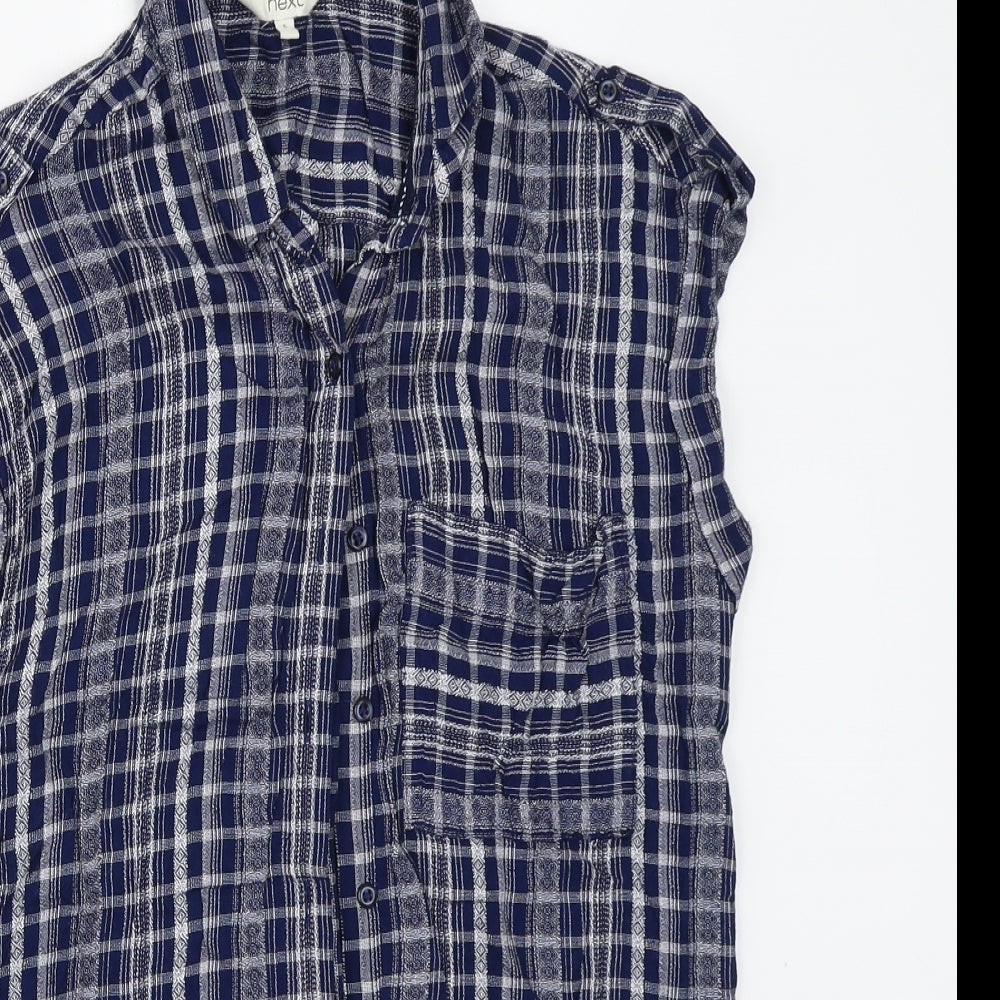 NEXT Womens Blue   Basic Button-Up Size 6