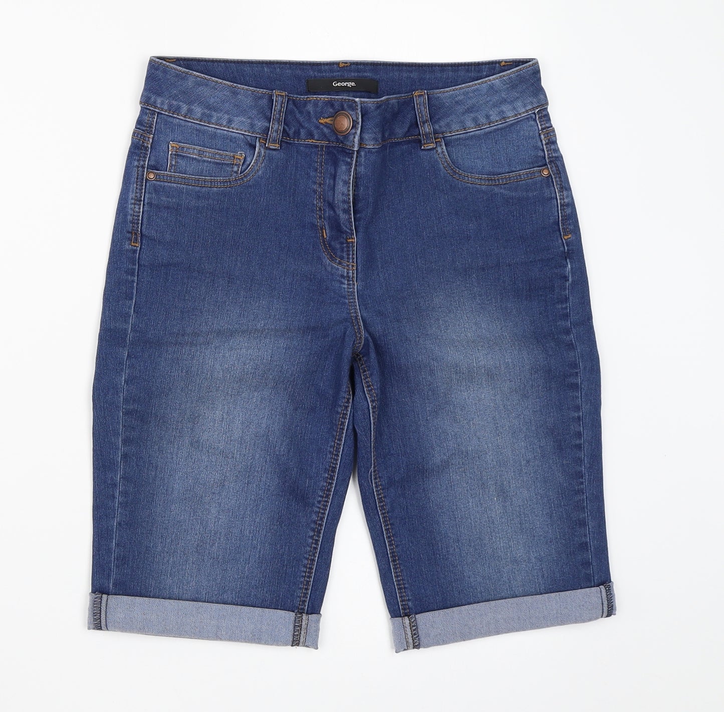 George Womens Blue  Denim Cut-Off Shorts Size 8