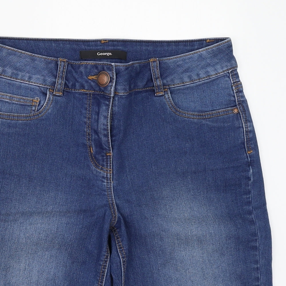 George Womens Blue  Denim Cut-Off Shorts Size 8