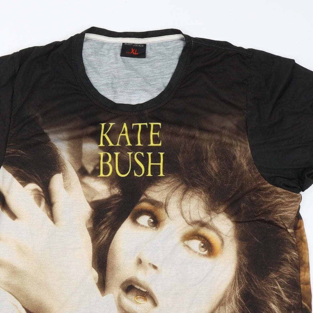 Born Rocker Mens Black    T-Shirt Size XL  - kate bush