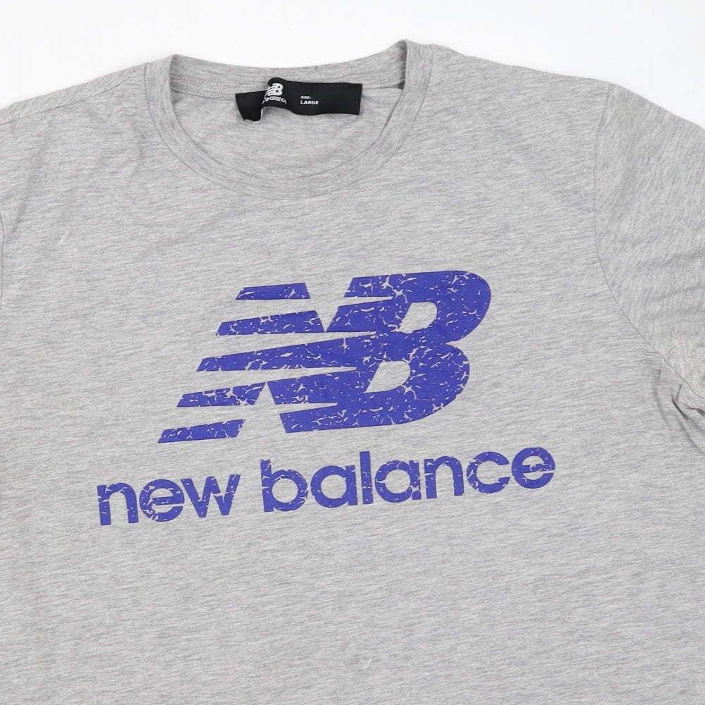New Balance Mens Grey    T-Shirt Size L