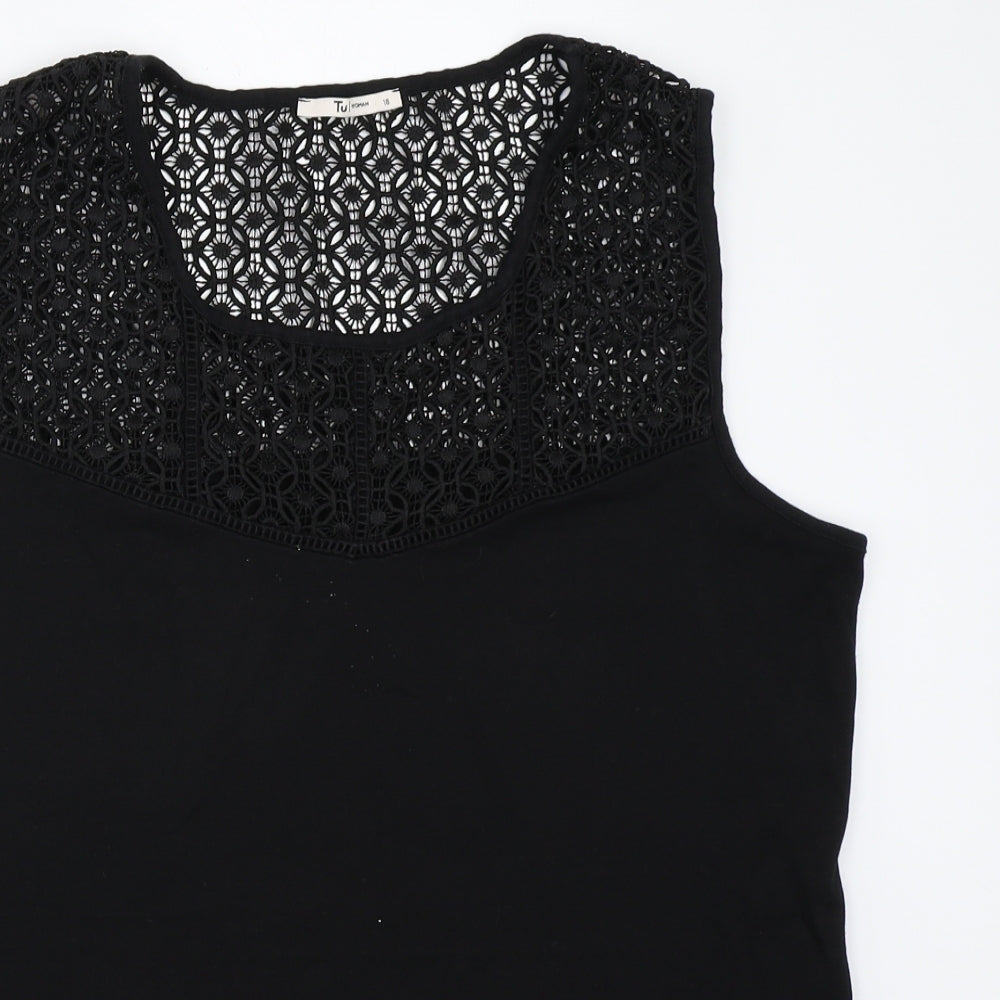 TU Womens Black   Basic Tank Size 18