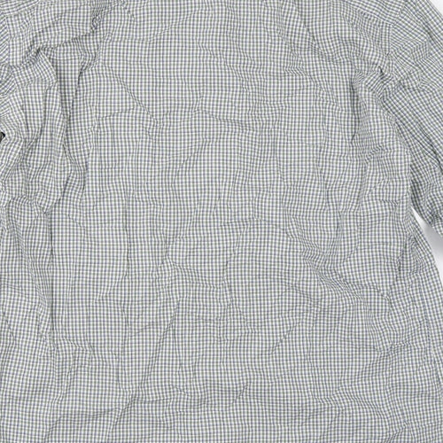 Marks and Spencer Mens Green Check   Button-Up Size 16