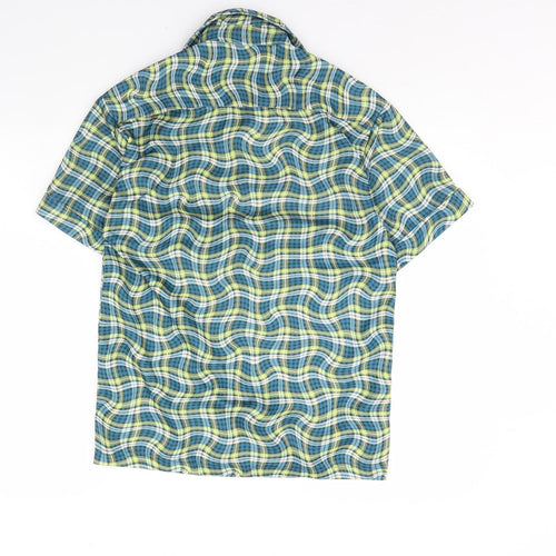 Diffusion Boys Green Geometric  Basic Button-Up Size L