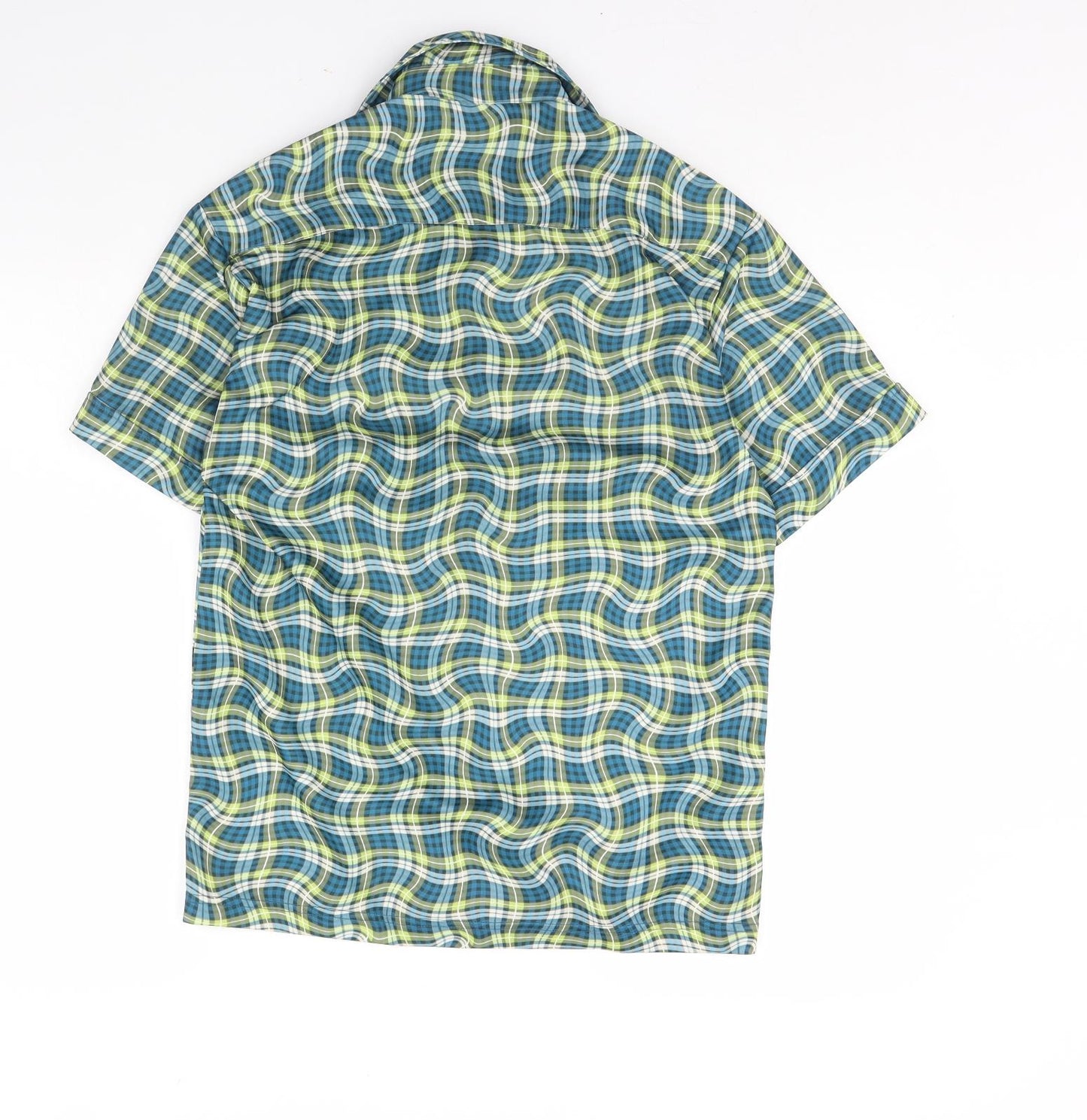Diffusion Boys Green Geometric  Basic Button-Up Size L