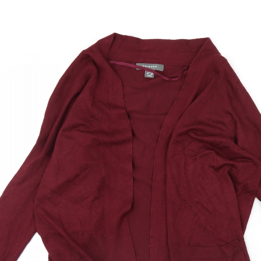 Primark Womens Red   Cardigan Jumper Size XS