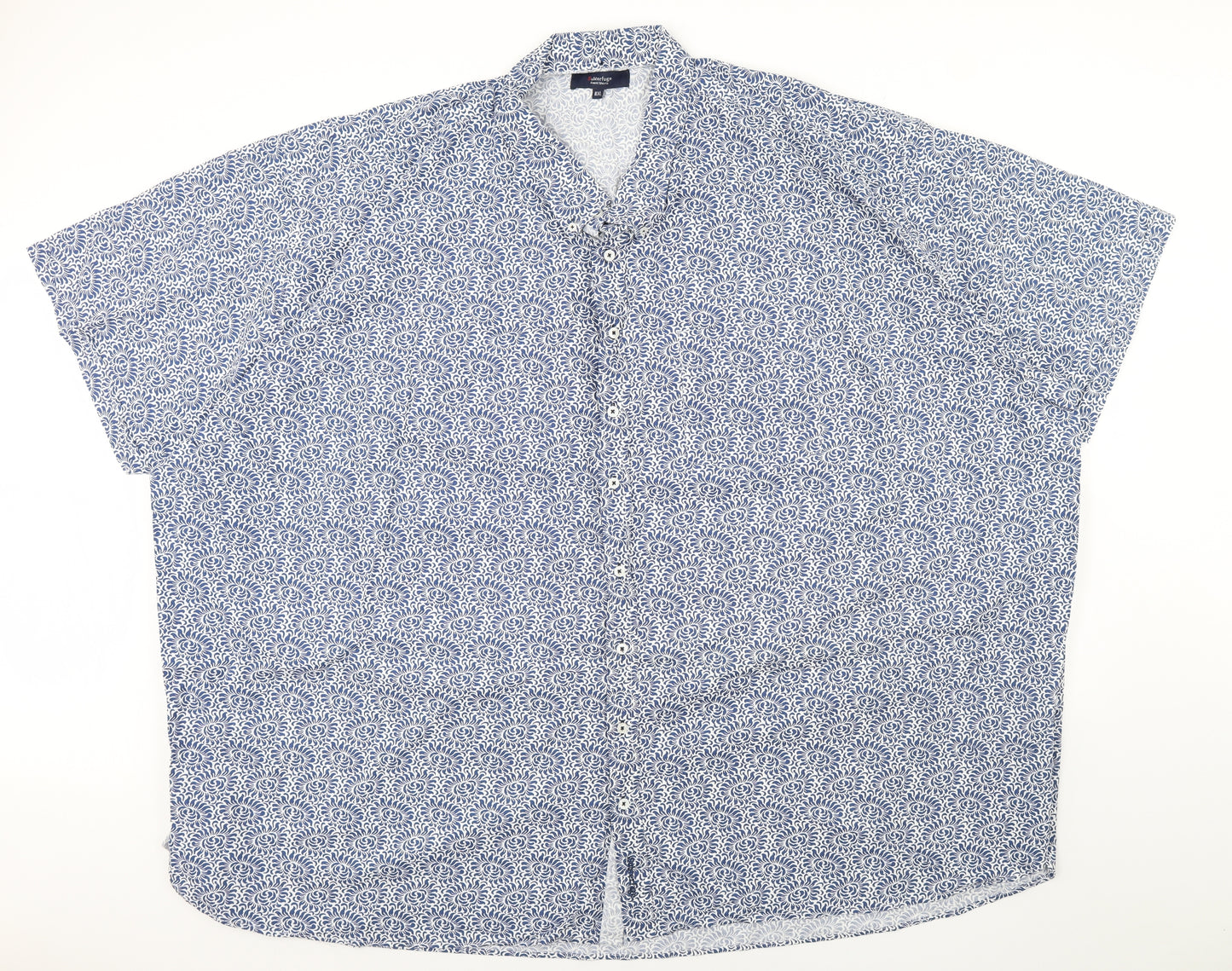 Subterfudge Mens Blue Fair Isle   Dress Shirt Size XL  - Size 8XL